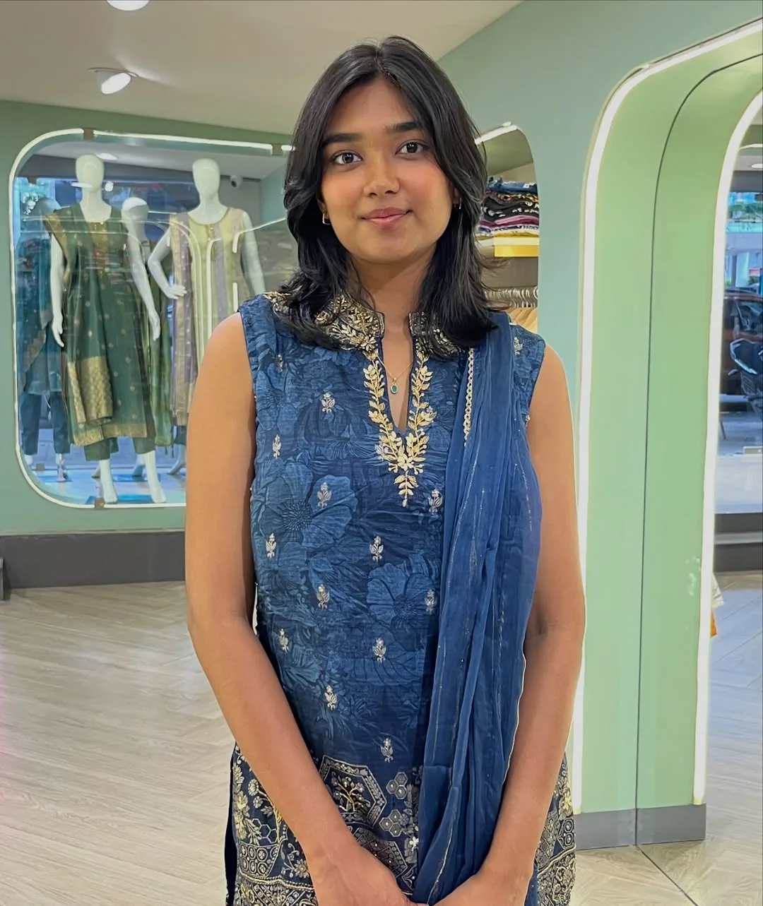 Indigo Whisper Kurta by Mira Apparels