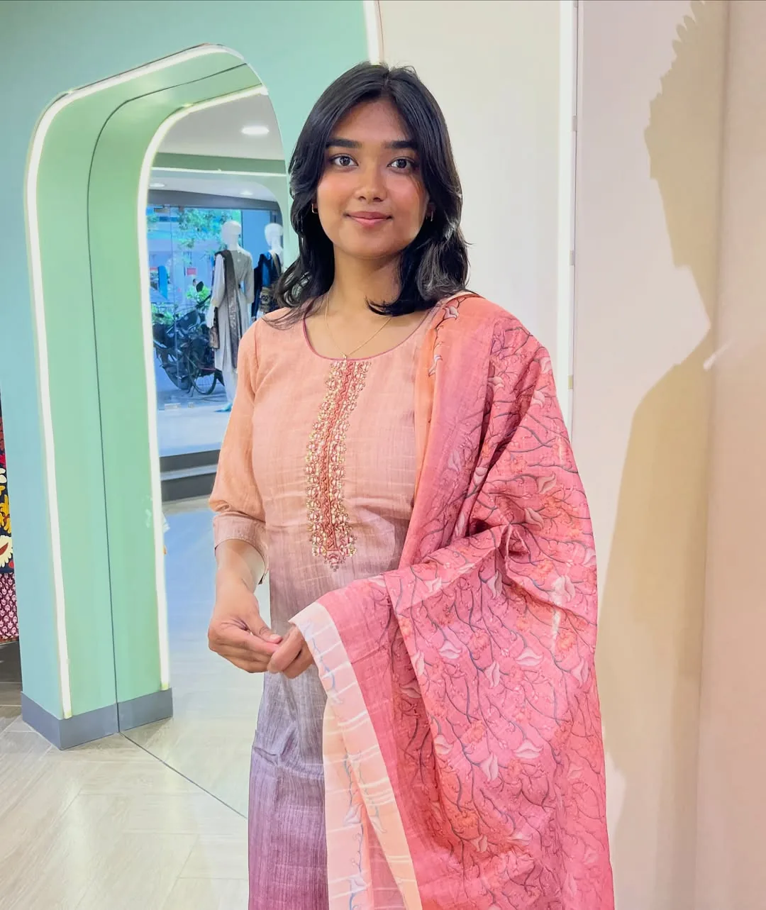 Blush Chanderi Set by Mira Apparels